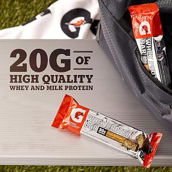 Gatorade Whey Protein Recover Bars, Chocolate Caramel, 2.8 ounce bars (12 Count)