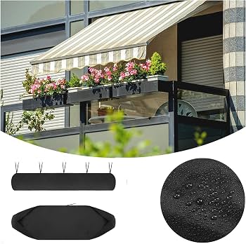 420D Markisenabdeckung Abdeckung,Markisen-Schutzhülle, Sonnensegel UV Regen Wasserdicht Schneefest Patio Markisenabdeckung Für Markisen Für Die Lagerung Für Garten Und Terrasse (4m/13.12ft,Black)