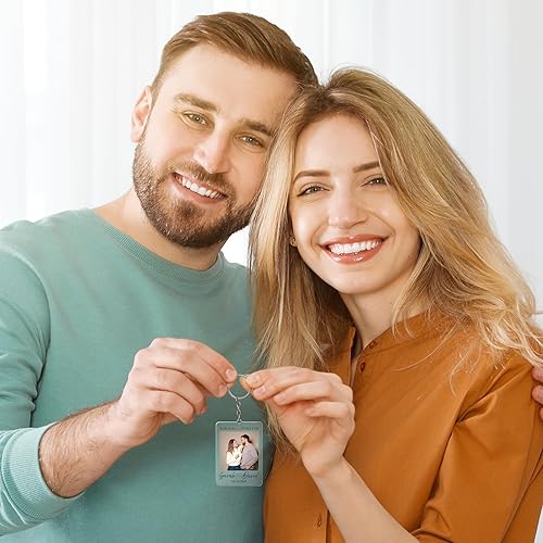 Miniatura 5 de Custom Couple Photo Acrylic Keychain - Personalized Couples Photo - Durable, Dual-Sided Customization, Perfect Gift for Anniversaries, Valentines,