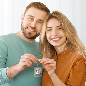 Custom Couple Photo Acrylic Keychain
