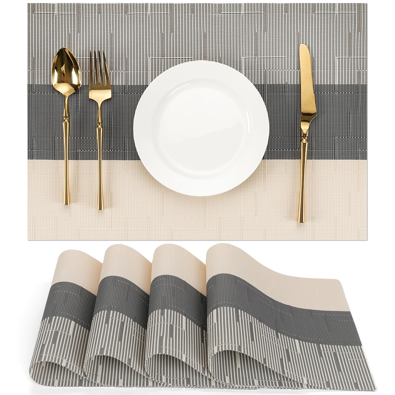 Chitomars Placemats Set of 4, Vinyl Woven Heat-Resistant Place Mats — image 1