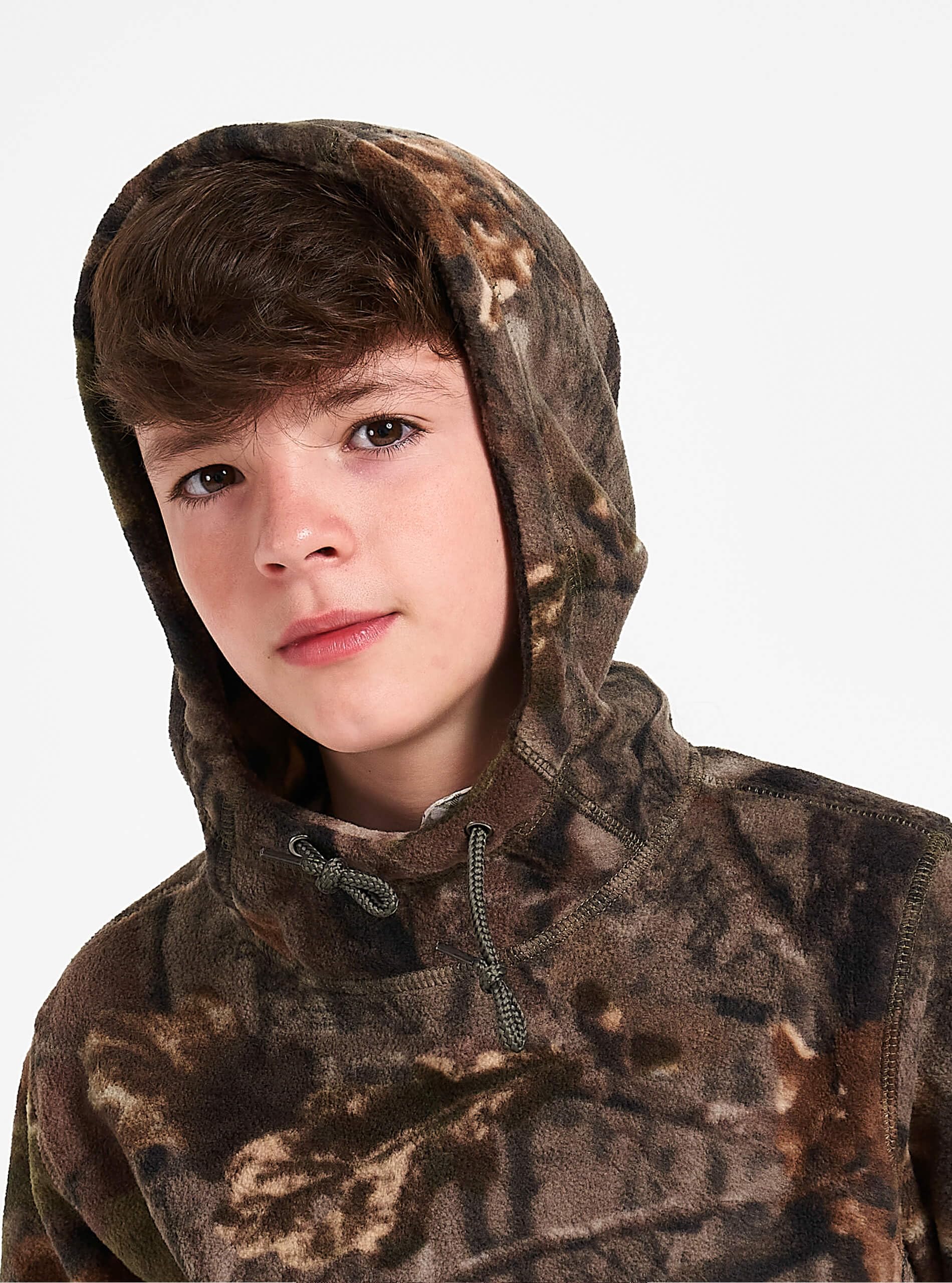 Jack Pyke Fieldman - Felpa in Pile con Cappuccio per Bambini - English Oak Evolution - XS