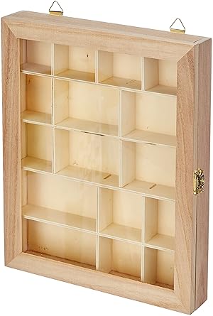 Artemio Vitrina, Madera, Beige, 23 x 28 x 3 cm