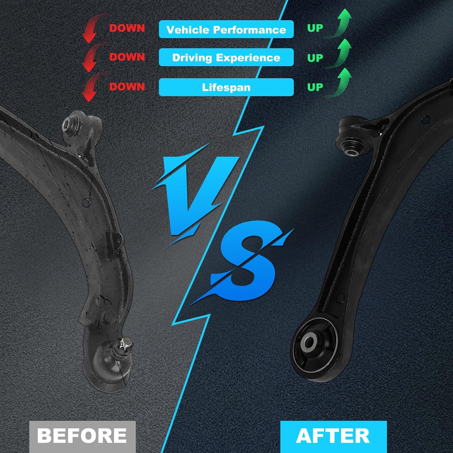 10PC Front Lower Control Arm and Ball Joint Outer & Inner Tie Rod End Sway Bar End Link Steering Rack Boot Suspension Kit Compatible with 2011-2017 for Honda Odyssey