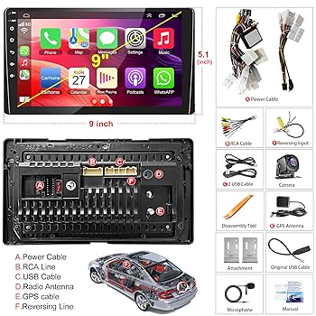 Apple - セリーナ Amazon.com: 4+64GB Car Radio for Toyota Sienna 2015-2017