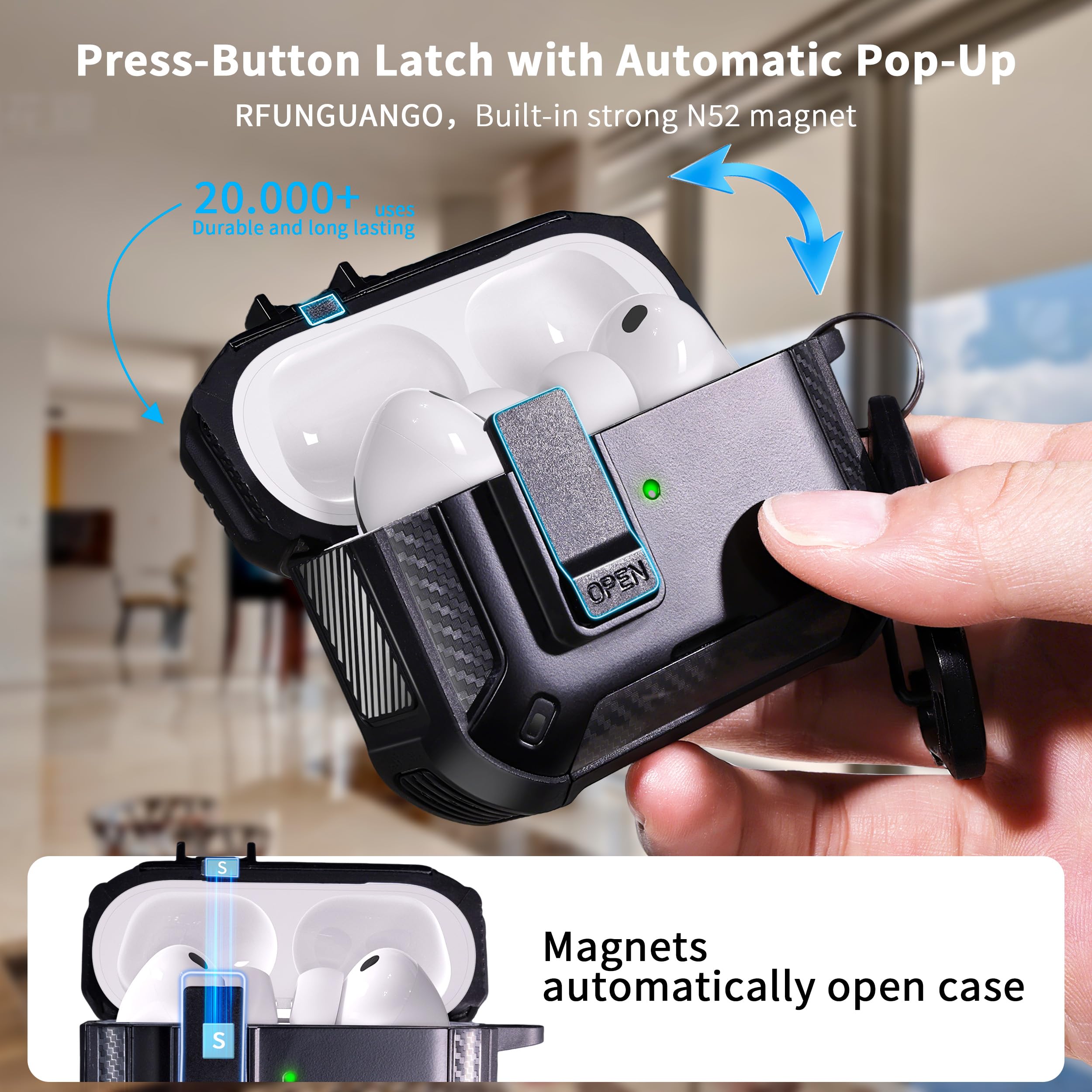 Amazon.com: RFUNGUANGO AirPods Pro 3 Case, Compatible with Apple