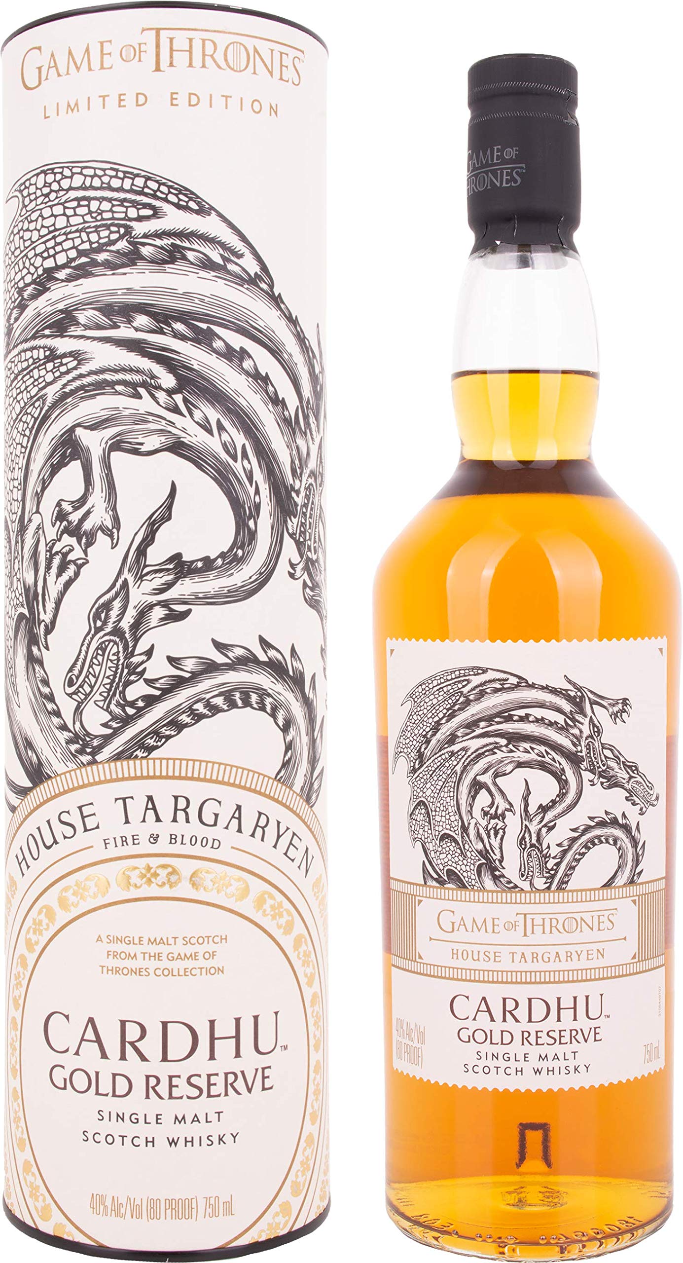 Cardhu Gold Reserve GAME OF THRONES House Targaryen Single Malt Collection Whisky (1 x 0.75 L)