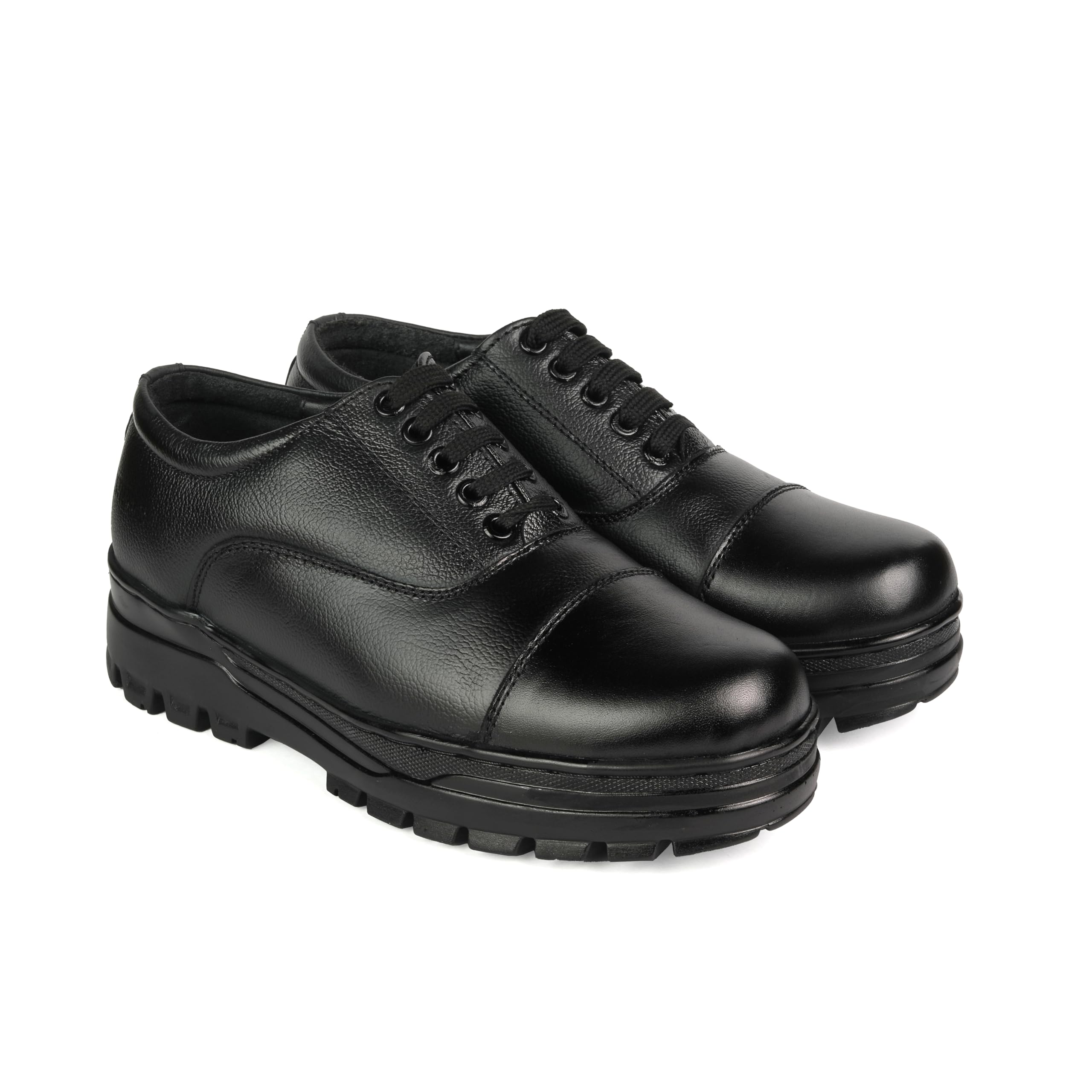 Black Mens Police Shoes For Men's 4027-image-32