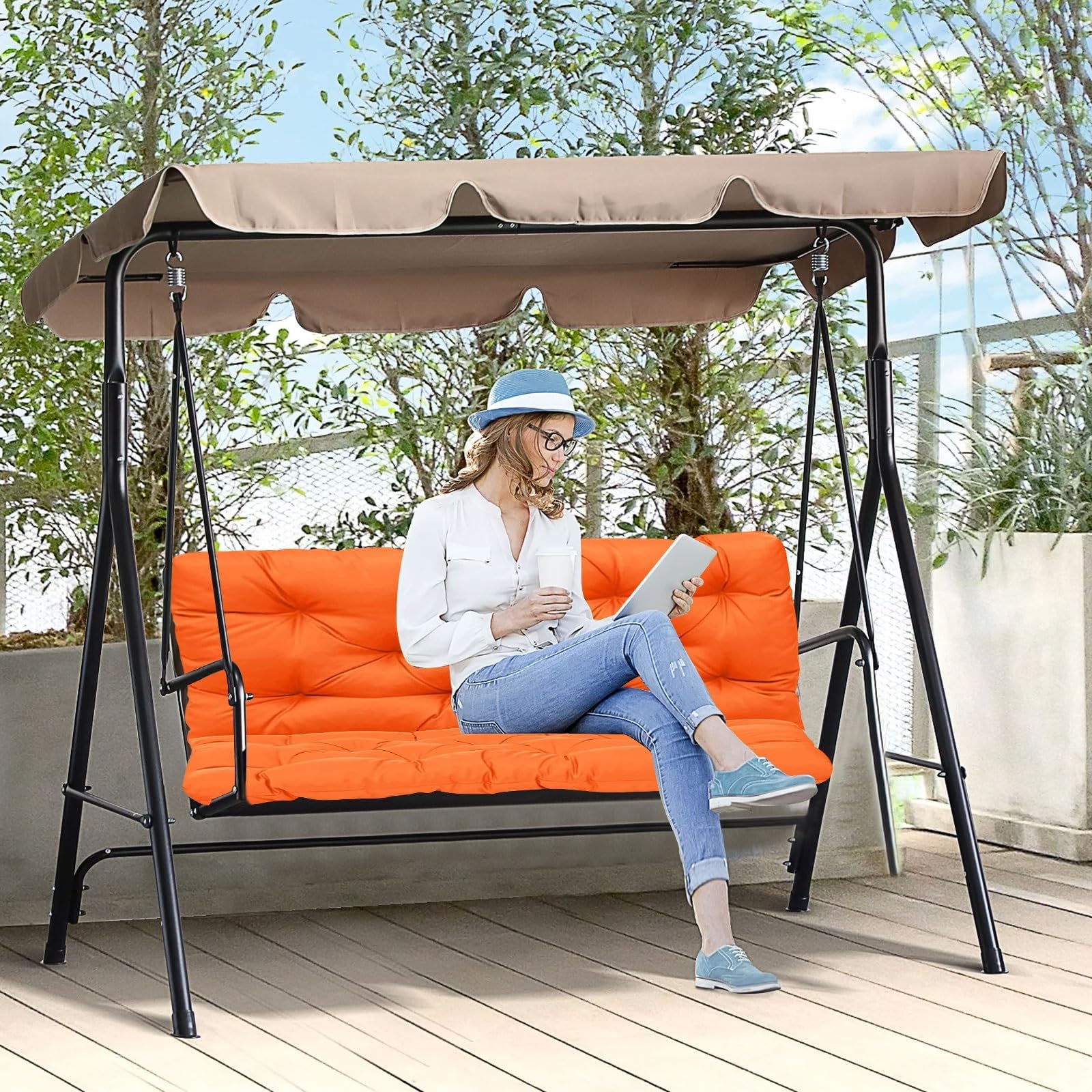 Gardenista Wasserfestes Deko Kissen Schaumkrumen Füllung Für Gartenmöbel | 45 Cm X 45 Cm Outdoor Kisse | Bequem Und Dekorativ | 8er Packung ( Grün