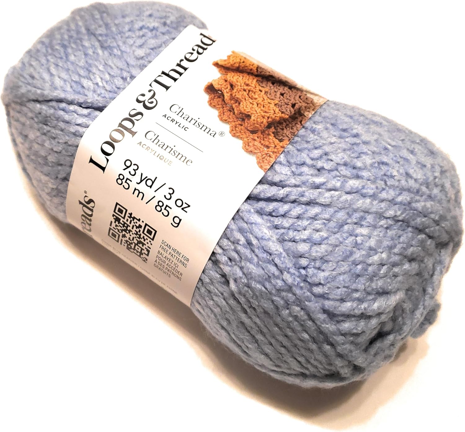 Charisma Heather Yarn by Loops & Threads - Bulky (5) - 93 Yards - China Blue