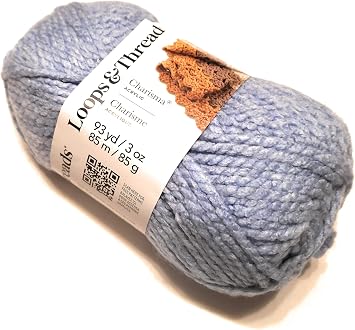Charisma Heather Yarn by Loops & Threads - Bulky 5 - 93 Yards - China Blue
