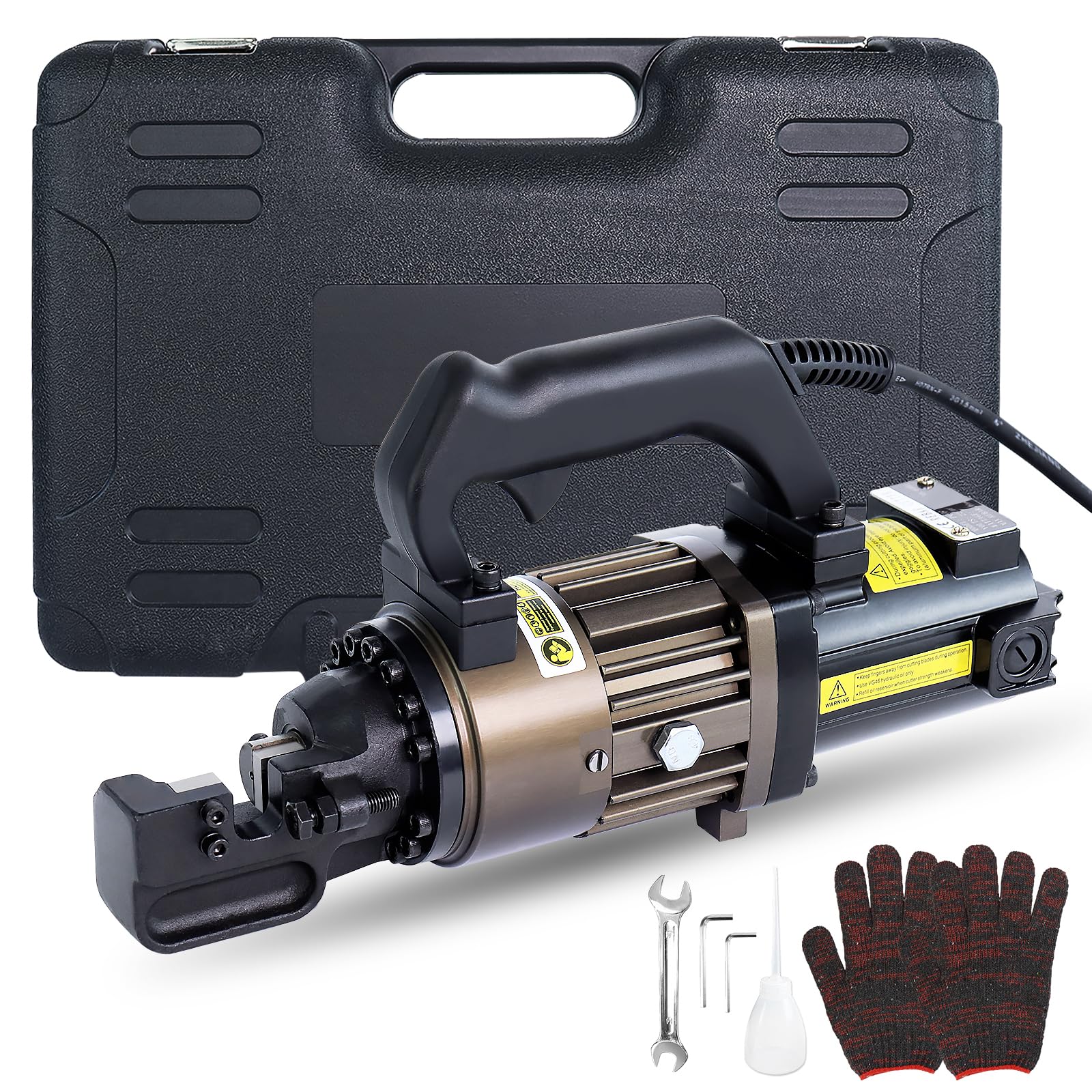 LOSCHEN Cortador eléctrico hidráulico de acero para hormigón, 900 W, cortadora de acero de 4 a 16 mm, velocidad de corte de 2 a 2,5 segundos (PC-16)