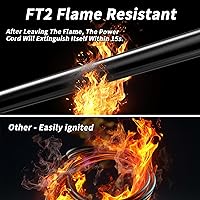 Vista 4 de Cable adaptador de generador RV de 4 clavijas de 30 amperios a 50 amperios, NEMA L14-30 Twist Lock macho a enchufe hembra NEMA 14-50, cable