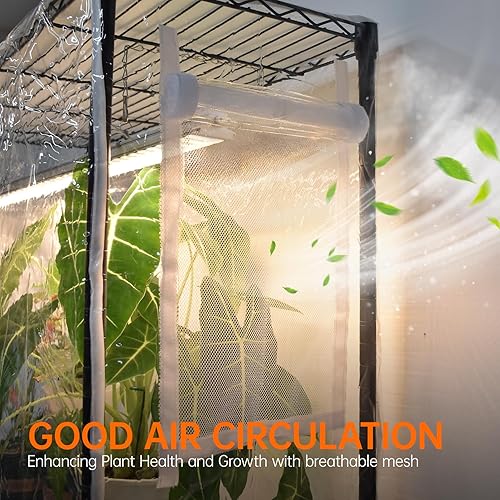 Miniatura 5 de Bstrip Invernadero de interior con luz de crecimiento, soporte para plantas con paquete de 3 luces de plantas de espectro completo, 3 modos de