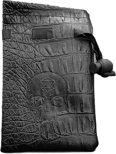 Miniatura 2 de Juego de 6 dados de metal resistente D6 estándar con bolsa de transporte de cuero, para DND, dados de mentirosos, juego de roles, exhibición y más