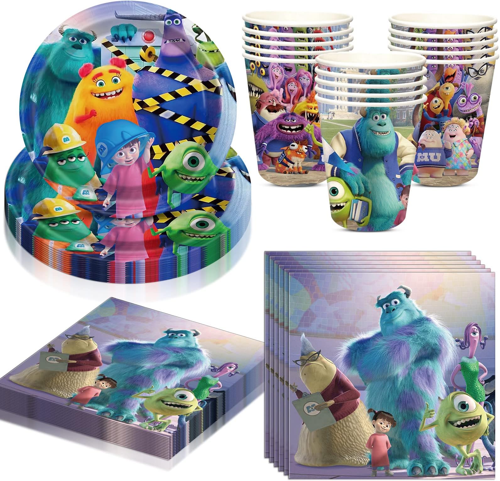 Monsters Inc Birthday Party Supplies Favors Includes Cups Plates Napkins for Monsters Inc Birthday Baby Shower Decor