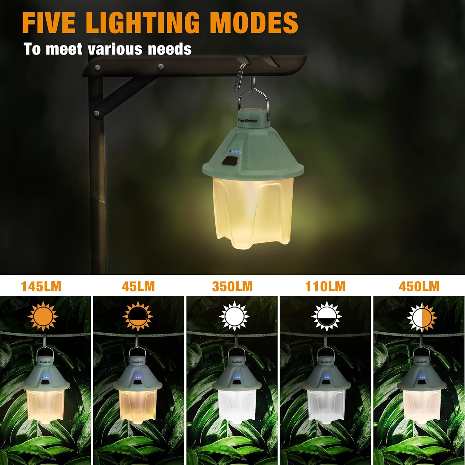 EverBrite 16-Pack Mini LED Flashlight Set 450LM Camping Lantern