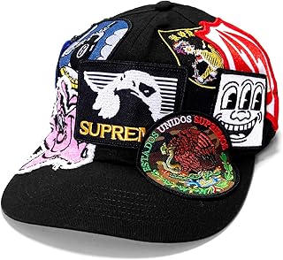 [シュプリーム] メンズ パッチ6パネルキャップ ブラック Patches 6-Panel SS25H57 [並行輸入品]