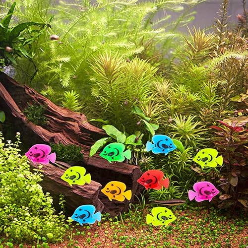 Miniatura 8 de TINKSKY 10 piezas de plástico artificial móvil flotante decoración para acuario pecera (patrón de color aleatorio)