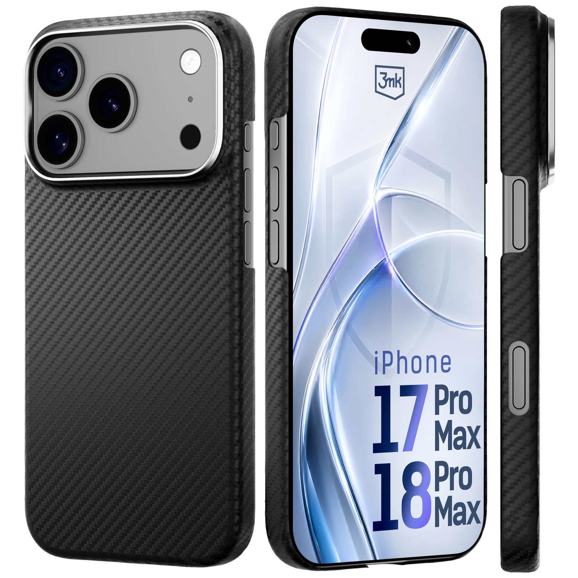H Hardy MagCase Etui do Apple iPhone 17 Pro Max/ 18 Pro Max Włókno Aramidowe kompatybilne z MagSafe Czarne