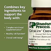 Vista 4 de Standard Process Catalyn Masticable - Soporte a Base de Alimentos Integrales para el Funcionamiento Celular - Incluye Vitaminas A, D, B6 - Ayuda a