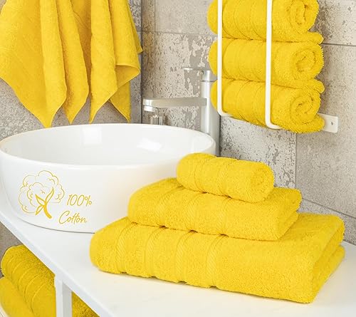 Miniatura 347 de American Soft Linen - Juego de 4 toallas de baño, 100% de algodón turco de 27 x 54 pulgadas, toallas de baño extragrandes, toallas para ducha