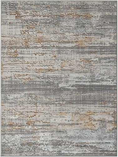 Miniatura 3 de LUXE WEAVERS Florance Collection 86010 - Alfombra de área moderna dorada de 9 x 12 pulgadas