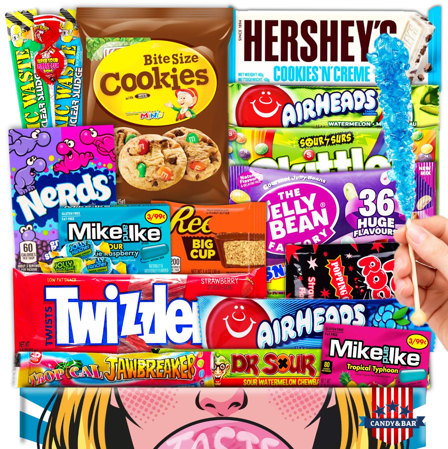 JUMBO USA Original BOX | 21 piezas | American Candy | Importado de Estados Unidos | Snack Box | Caja llena de productos de alta calidad | Cumpleaños | Regalo para el Día de la Madre | Dulces de Pascua