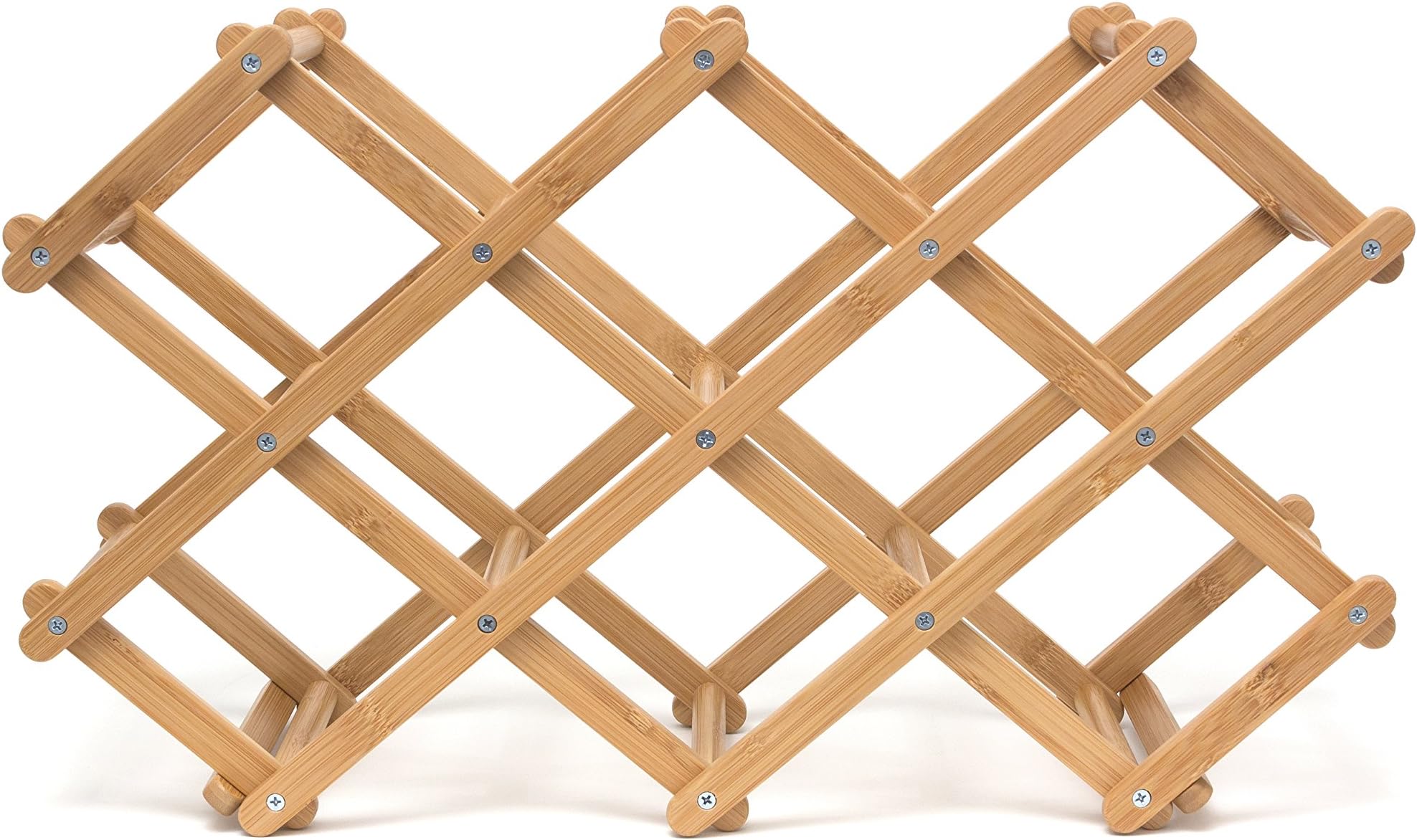 Lipper International Wine Rack, 20.25" W x 7.5" D x 14.5", brown