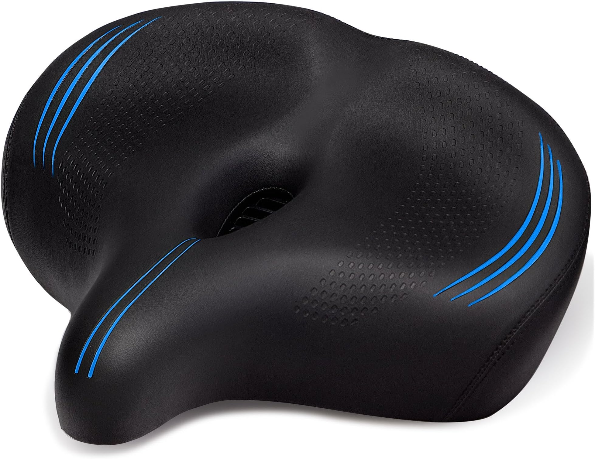 Extra Wide Bike Seat for Men & Women, Comfy Ergonomic Soft Padded Bicycle Seat, Comfortable Replacement Bike Saddle for Exercise Bike, Beach Cruiser, City Bike, Ebike, Mountain Bike