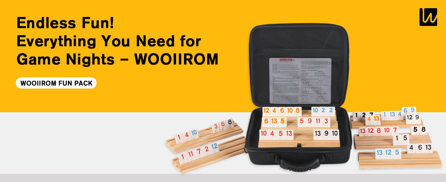 Amazon.com: WOOIIROM Rummy Cube 8 Players Edition with 8 Wooden