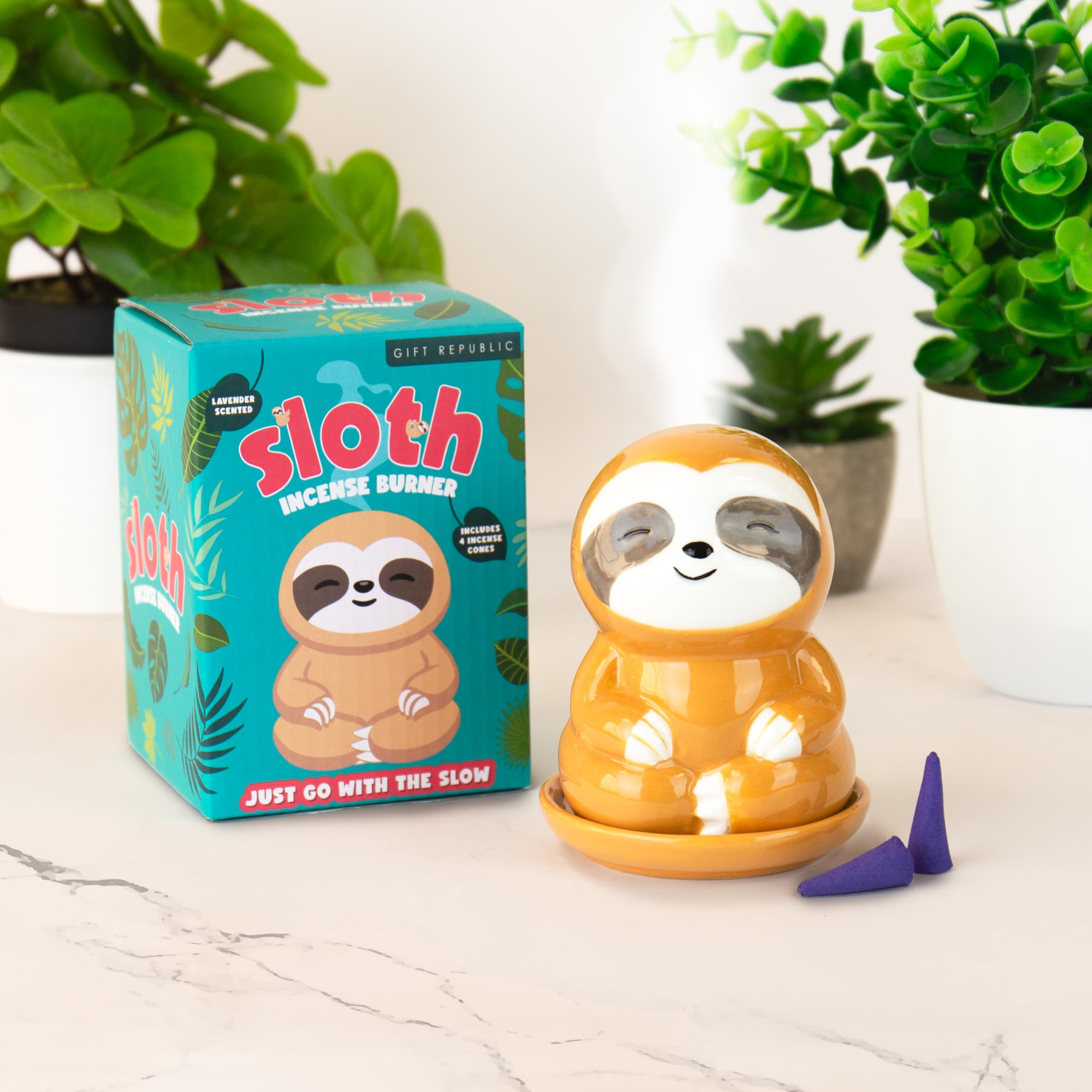 Gift Republic  Green Sloth Incense Burner, Sports Direct
