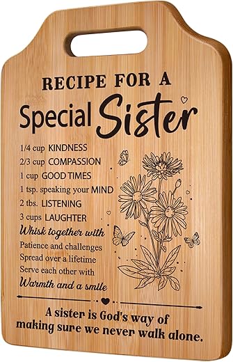 Gifts for Sister: Recipe-Engraved Cutting Board Review — Ideal Birthday, Christmas, Mother’s Day & Valentine’s Gift