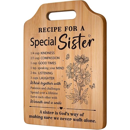 Personalized Bamboo Cutting Board for Sisters