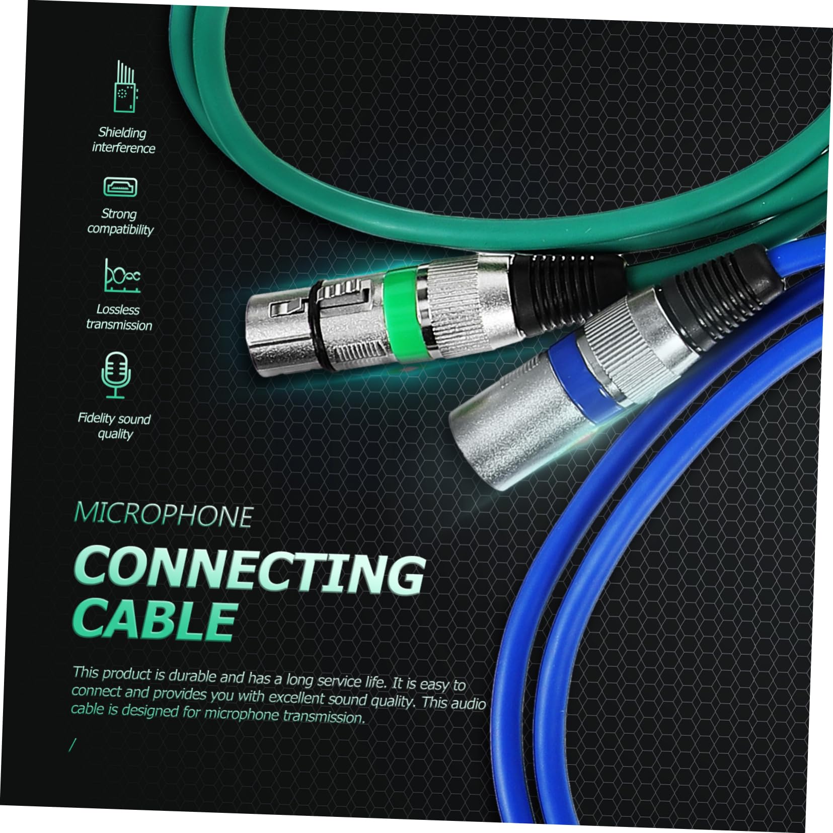 Angoily Cavo Xlr per Microfono Maschio Femmina, 5 Pezzi da 1m, Rame e Pvc, Collegamento Flessibile per Feste e Occasioni Festive