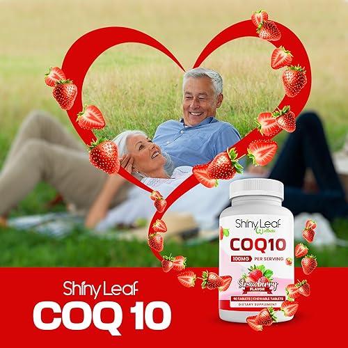 Miniatura 8 de Shiny Leaf CoQ10 100mg - Suplemento CoQ10 masticable - Coenzima Q10 para la salud del corazón y la energía - Suplemento natural Co Q 10 para el