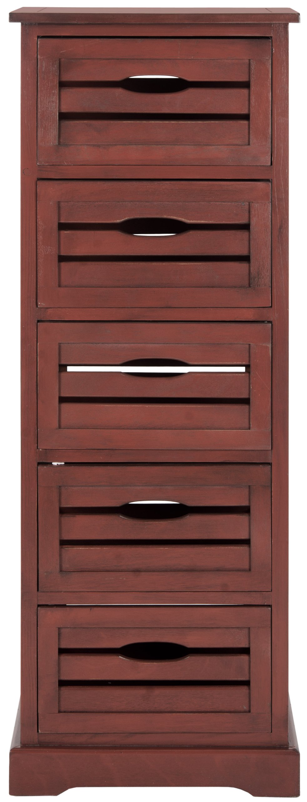 Safavieh American Homes Collection Sarina Red 5-Drawer Cabinet