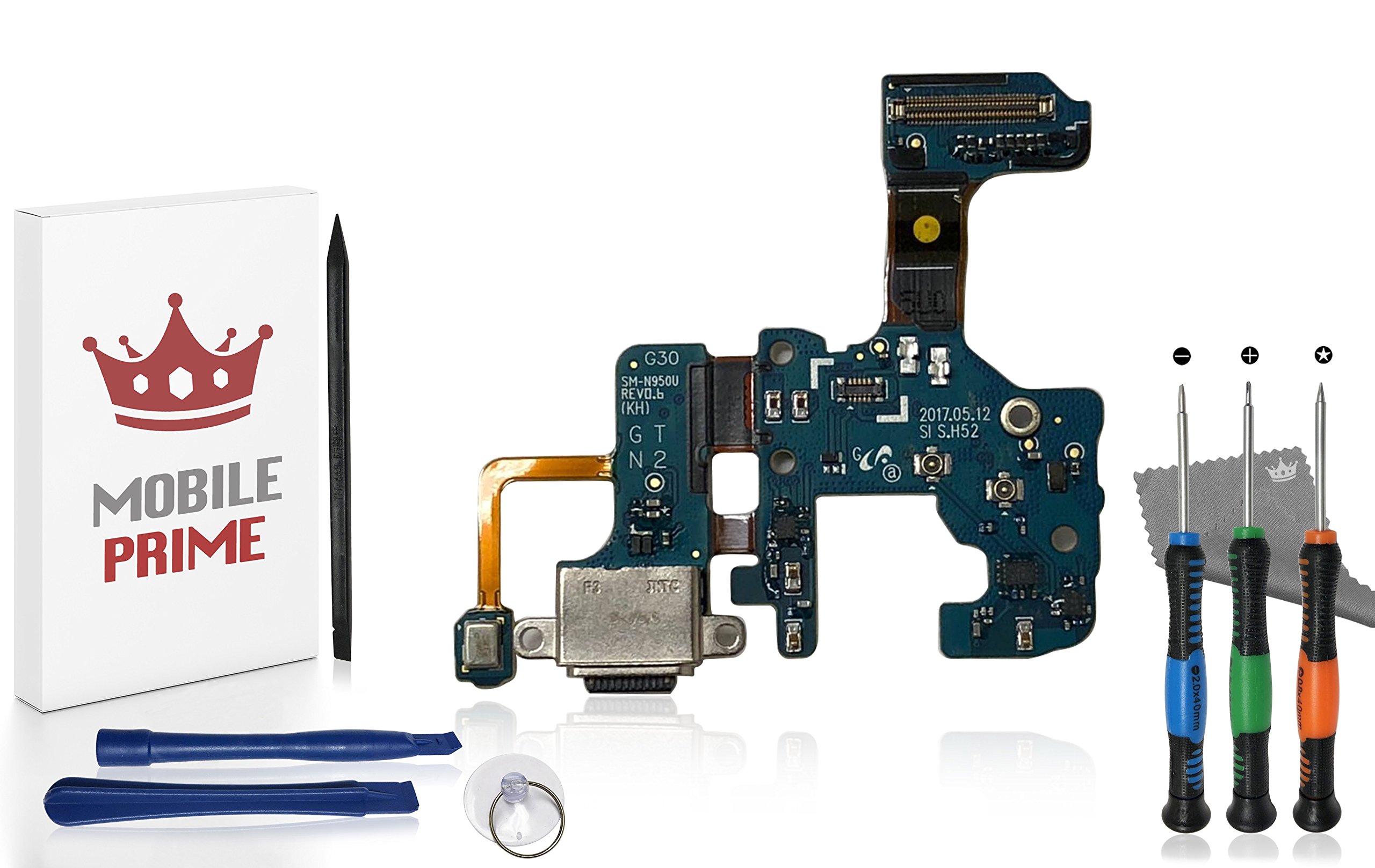 Charging Port Replacement Kit Compatible for Samsung Galaxy Note 8 N950U (All US Carriers) Including Pro-Series Repair Tools