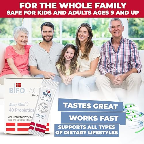 Miniatura 5 de Bifolacto Daily Synbiotics mezcla de probióticos y prebióticos para mujeres hombres y niños 30 paquetes de una sola porción apoya la salud digestiva