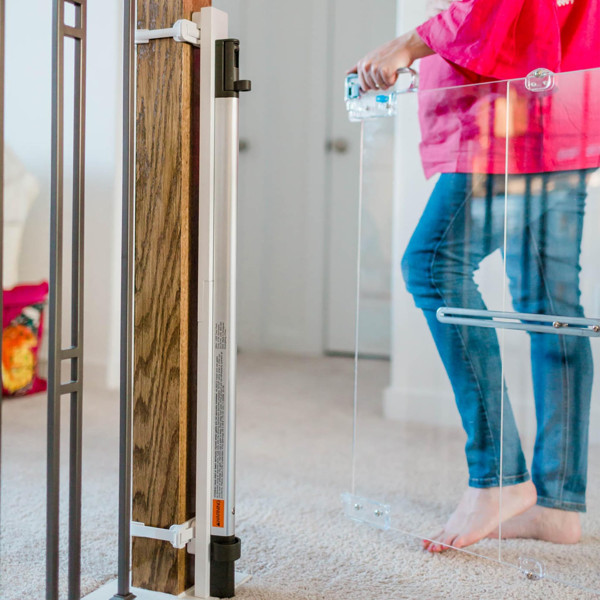 QDOS Universal Stair MOUNTING KIT for All Baby Gates - Professional Grade Safety - Universal Solution for Banister & Spindle Installation - Works with Hardware or Pressure Mount Gates | White