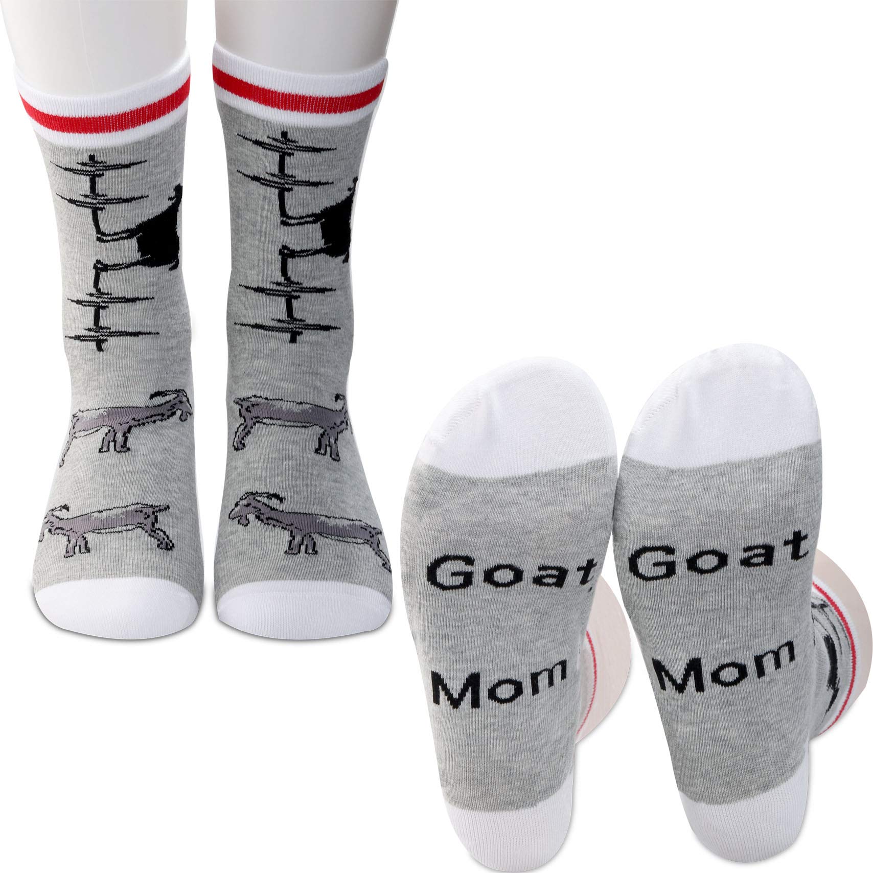 PXTIDY2 Pairs Goat Mom Socks Goat Lover Gift Goat Mama Sock Gifts Farm Animal Goat Mom Gifts
