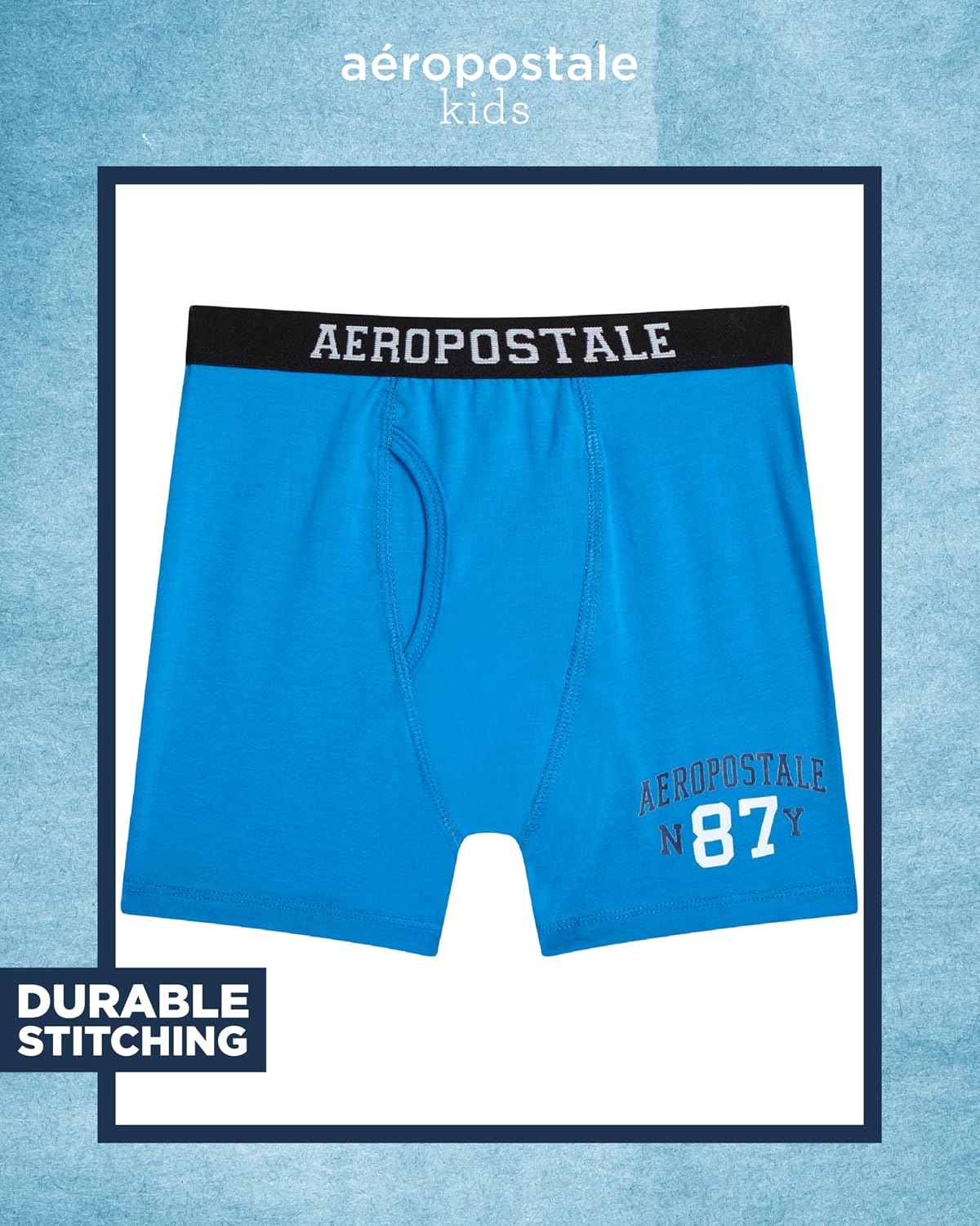 AEROPOSTALE Boys Boxer Briefs 4 Pack Stretch with Jacquard Waistband