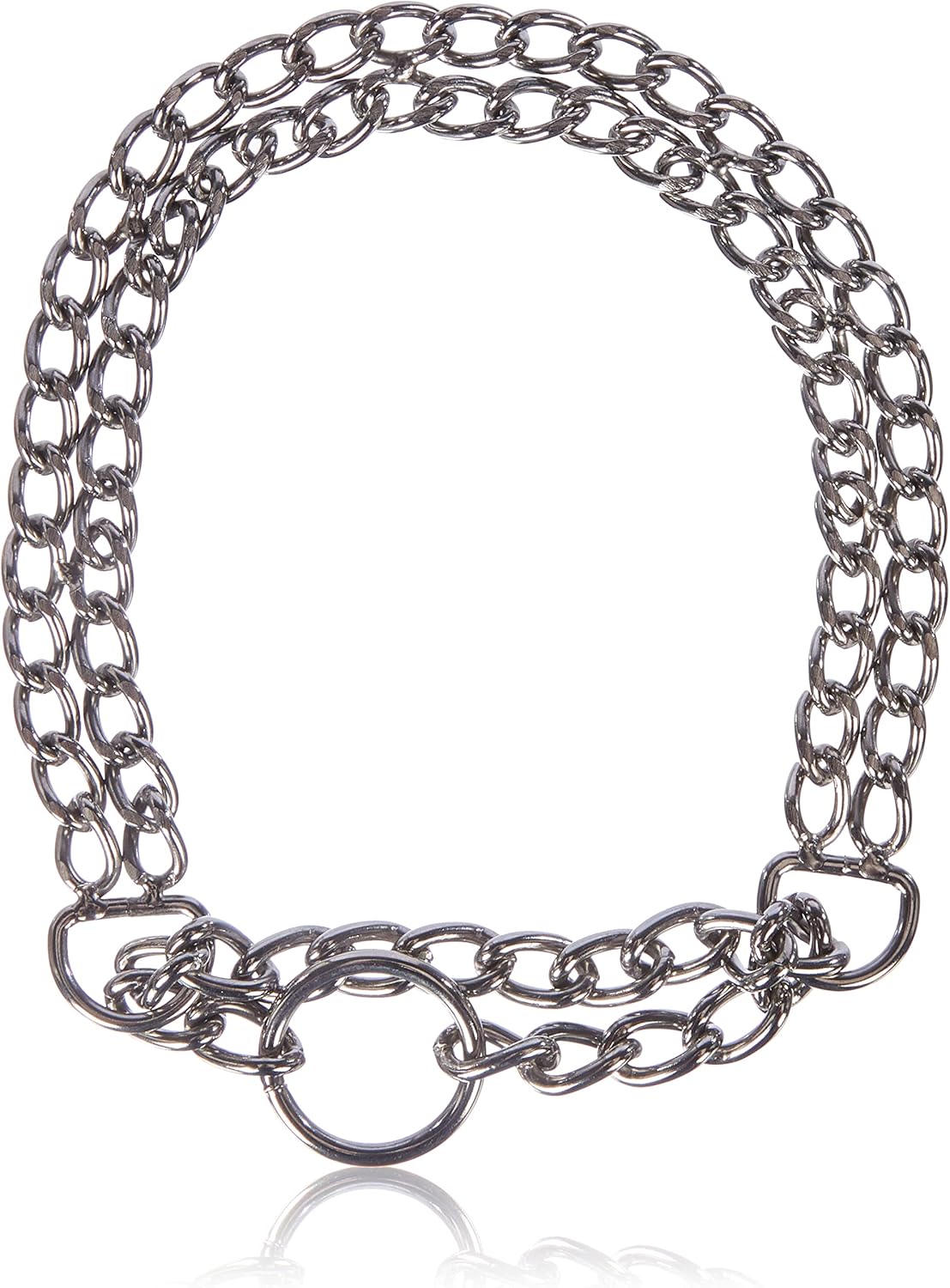 Nobby Chains Choker Two Rows Chrome, 30 cm/ 2.0 mm