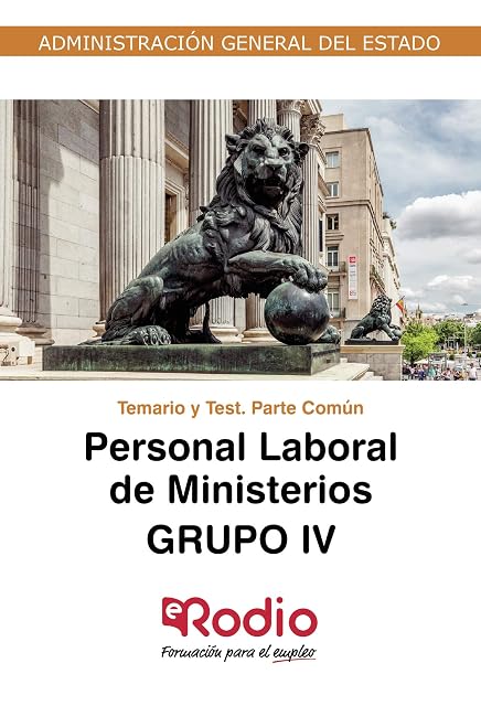 Portada de Personal Laboral de Ministerios. Grupo IV. Temario y Test. Parte Común