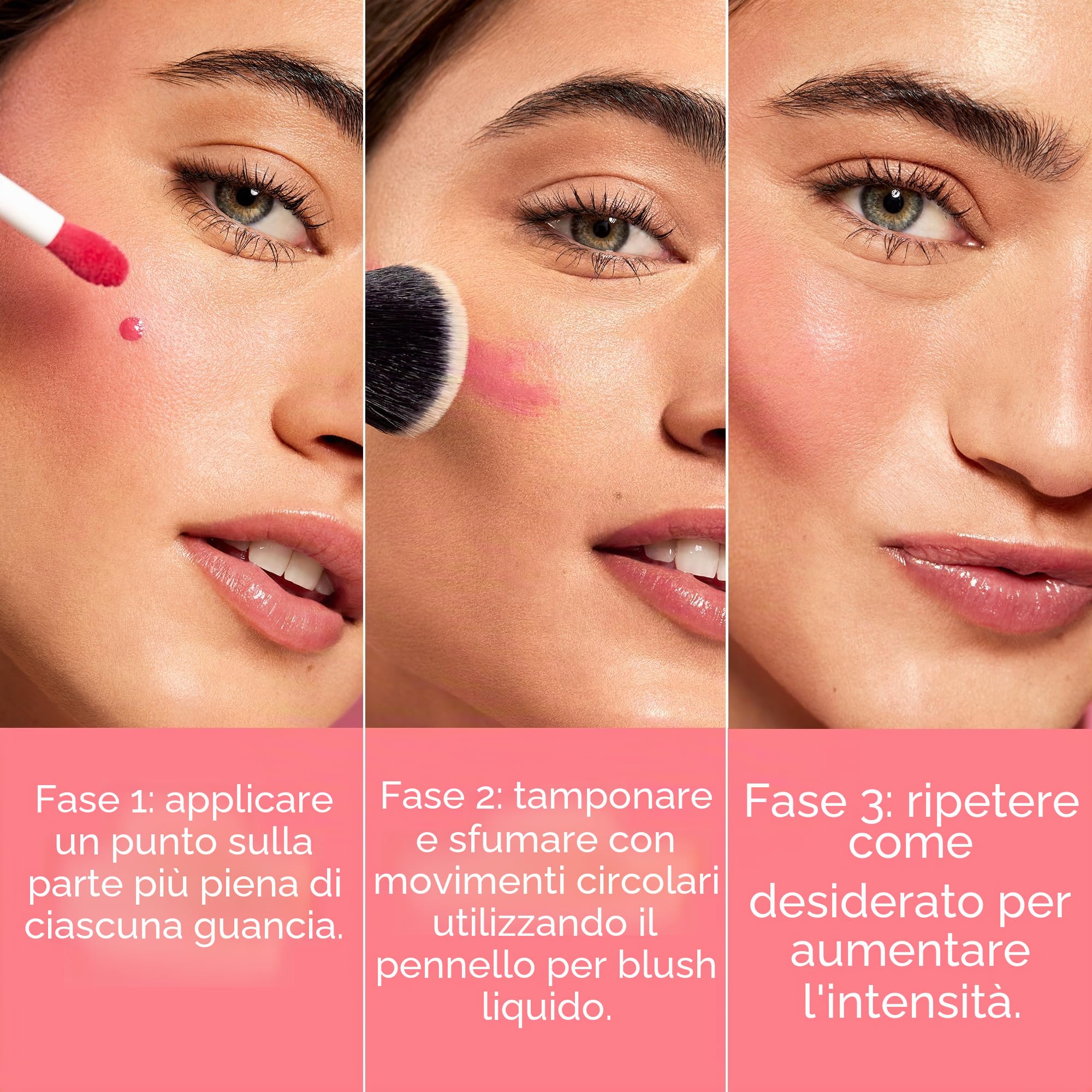 e.l.f. Camo Liquid Blush Brush, pennello da blush ad angolo, ideale per applicare e sfumare i colori sulle guance, setole dense e morbide, prodotto vegano e non testato sugli animali