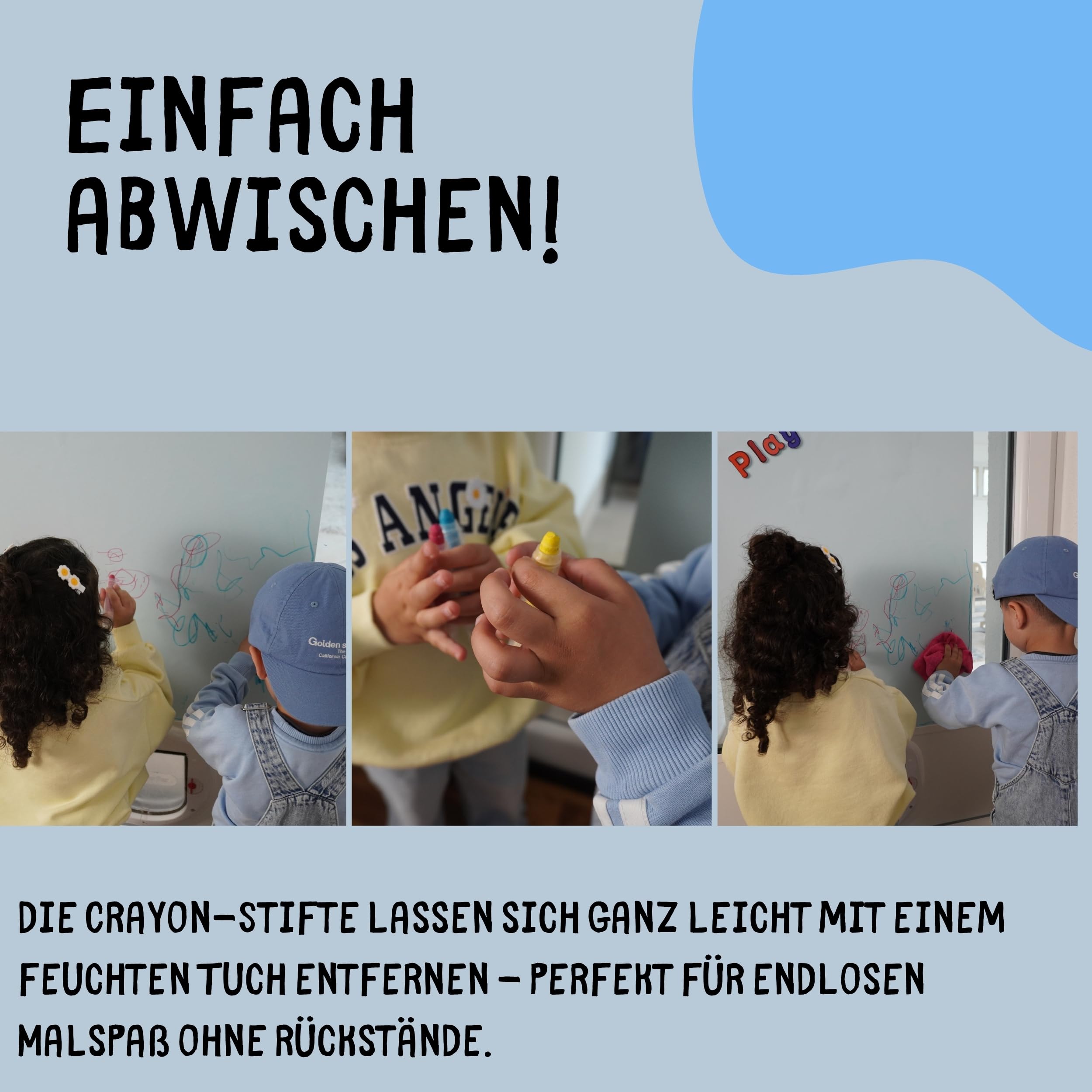 Magnettafel Kinder 100x60 – Deutsch beschriftete Tiermagnete, selbstklebende Magnetwand Kinder & Magnetfolie mit Buchstabenmagneten, Montessori Lernspielzeug für Kinderzimmer mit Stiften