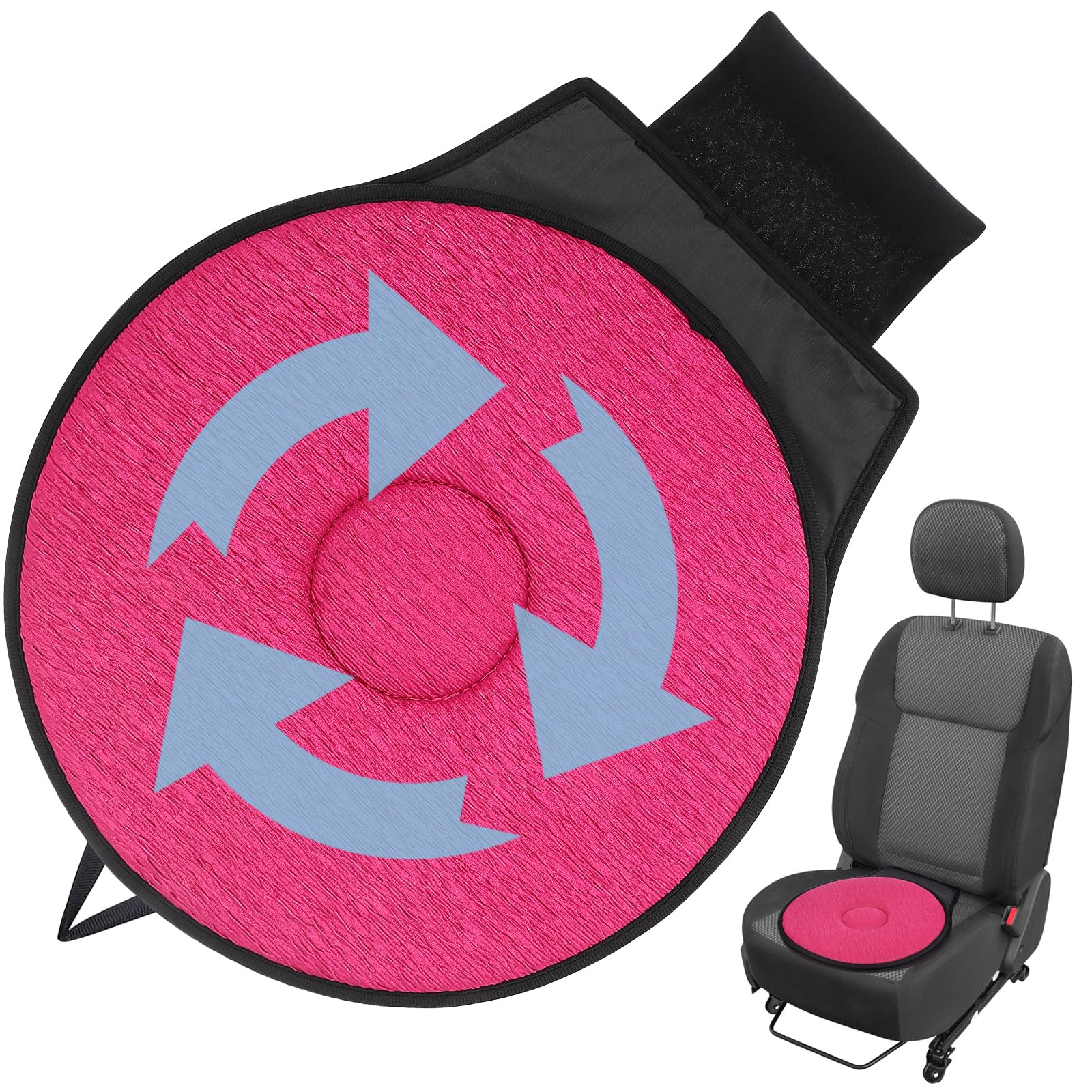 Cabilock Cuscino girevole multifunzionale per seggiolino auto, traspirante, leggero, portatile, adatto per l'uso su sedia a rotelle da ufficio