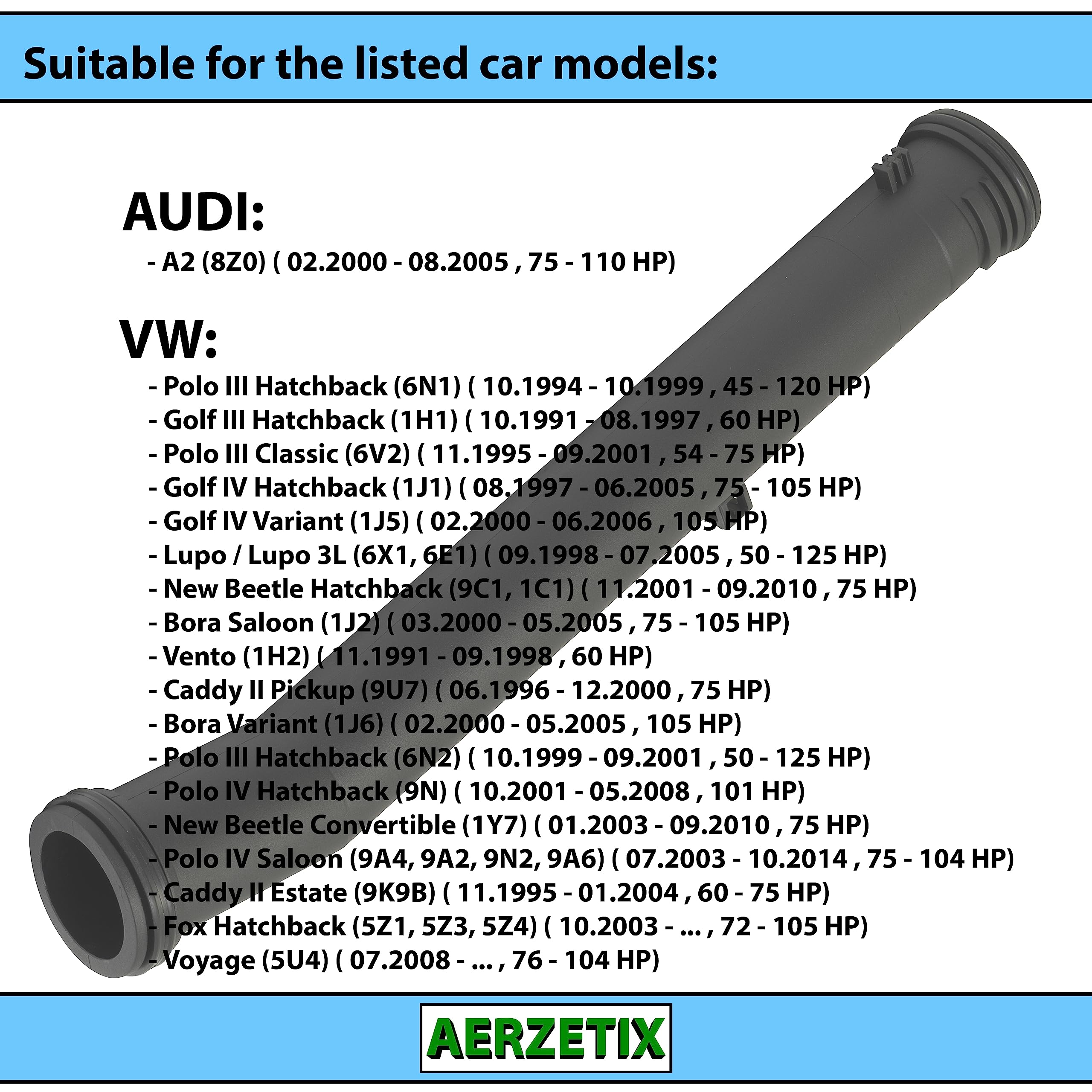 AERZETIX - C66904 - Tubo del liquido di raffreddamento - compatibile con numeri OE 032 121 065B, 032 121 065D, 032 121 065F - meccanica, auto