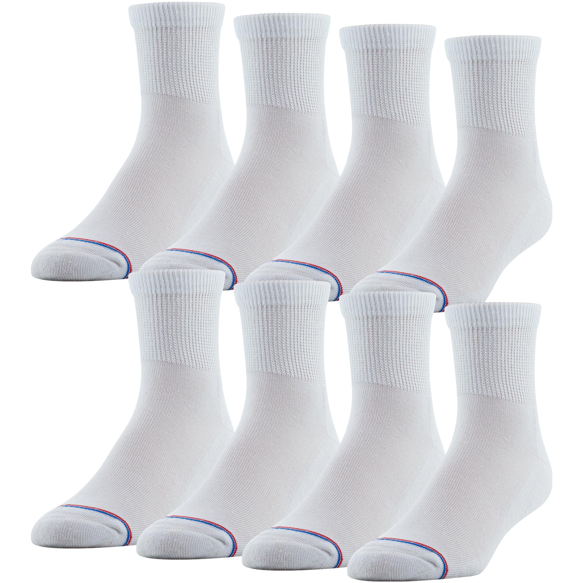MediPeds Men's Quarter Socks With Non-Binding Top (Multipairs)