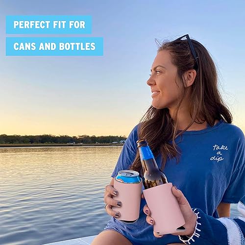 Miniatura 2 de Fundas enfriadoras de latas de cerveza en blanco (paquete de 60) con aislamiento suave para latas de cerveza - Koolies en blanco a granel para latas